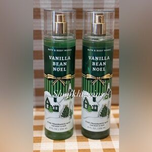 NEW B&BW(2) Vanilla Bean Noel Fragrance Mist, full size 8 oz each